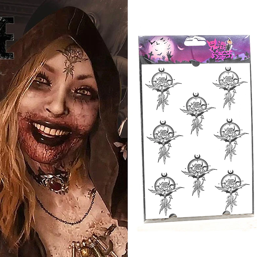 Оптовая продажа 5 шт. игры R зла 8 деревня Dimitrescu татуировки переводятся с помощью воды, Водонепроницаемый временные Стикеры Косплэй Хэллоуин... 
Оптовая продажа 5 шт. игры R зла 8 деревня Dimitrescu татуировки переводятся с помощью воды, Водонепроницаемый временные Стикеры Косплэй Хэллоуин...