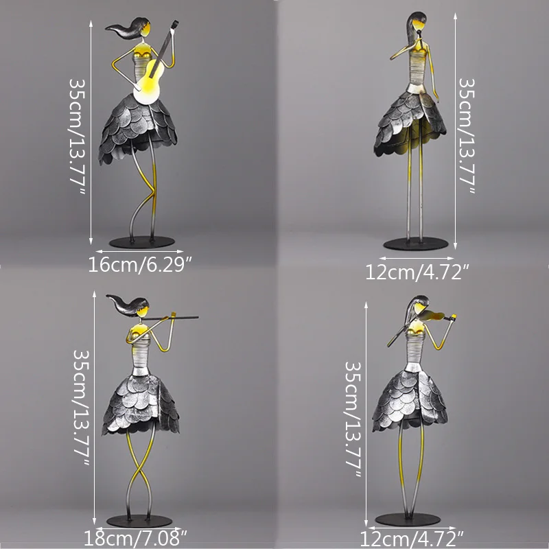 Pure Handmade Metal Girl Band Abstract Sculpture For Home Decoration Accessories Miniature Model Crafts Christmas Decoration
Pure Handmade Metal Girl Band Abstract Sculpture For Home Decoration Accessories Miniature Model Crafts Christmas Decoration