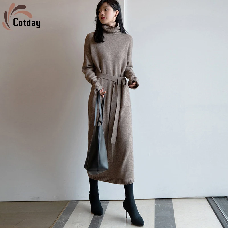 Винтажное трикотажное платье из хлопка с высоким воротником и длинным рукавом, новинка 2020, весеннее платье для ленивых с воротником-стойкой...
Винтажное трикотажное платье из хлопка с высоким воротником и длинным рукавом, новинка 2020, весеннее платье для ленивых с воротником-стойкой...