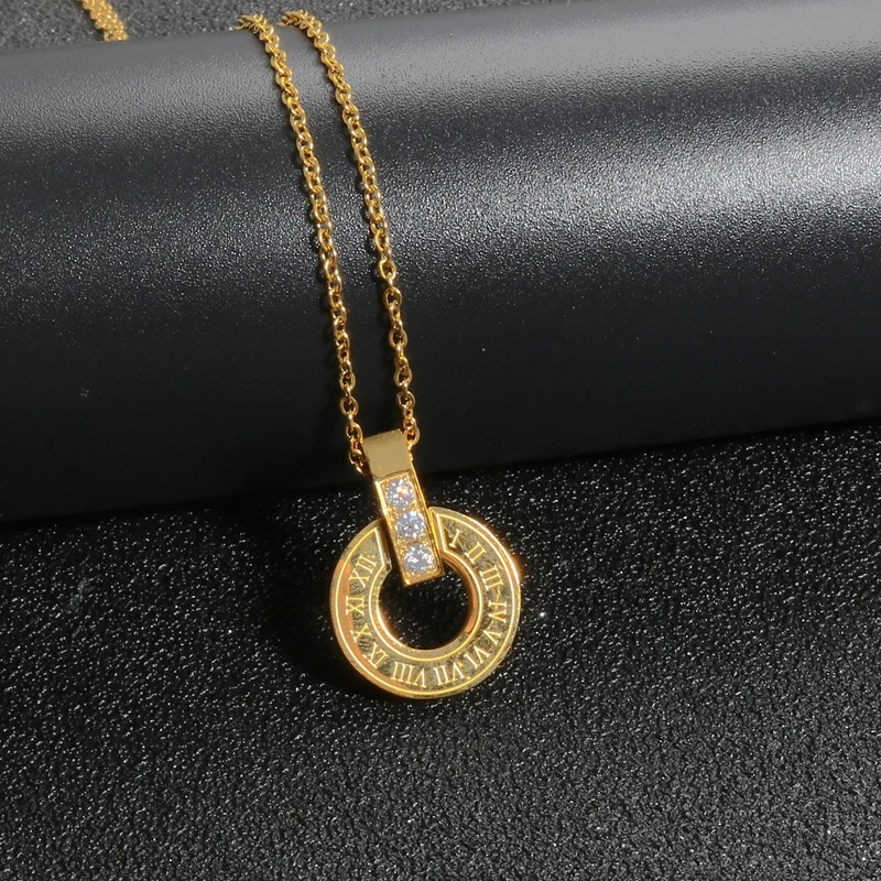 Vintage Elegant Luxury Crystal Round Roman Script Pendant Necklaces For Women Couples Fashion Zircon Inlaid Party Jewelry Gift
Vintage Elegant Luxury Crystal Round Roman Script Pendant Necklaces For Women Couples Fashion Zircon Inlaid Party Jewelry Gift