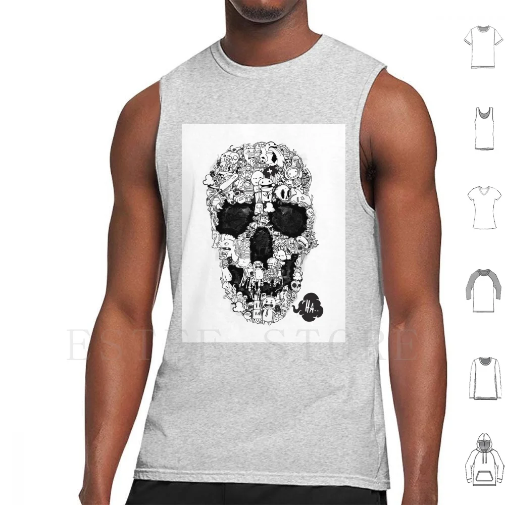 Doodle Skull Tank Tops Vest Cotton Skull Doodle Cartoon Dia De Muertos Halloween Bones Calavera
Doodle Skull Tank Tops Vest Cotton Skull Doodle Cartoon Dia De Muertos Halloween Bones Calavera