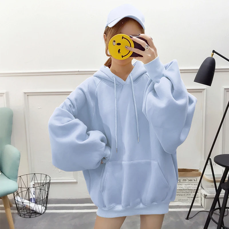2020 Autumn Winter Solid Color Hoodie Sweatshirt Women Students New Casual Korean Loose Plus Velvet Long Sleeves Print Coat
2020 Autumn Winter Solid Color Hoodie Sweatshirt Women Students New Casual Korean Loose Plus Velvet Long Sleeves Print Coat