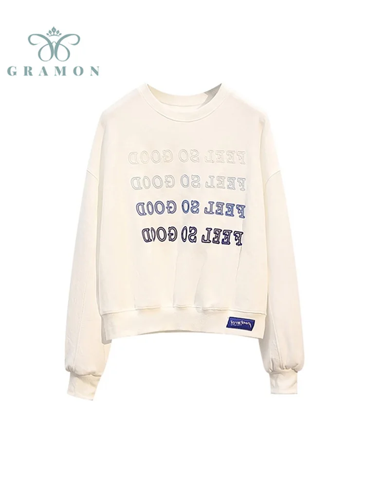 Hoodies Women Fashion Sweatshirts Oversized Long Sleeve Autumn T shirts Tops Korean Style Casual Letter Print Loose All-Match
Hoodies Women Fashion Sweatshirts Oversized Long Sleeve Autumn T shirts Tops Korean Style Casual Letter Print Loose All-Match