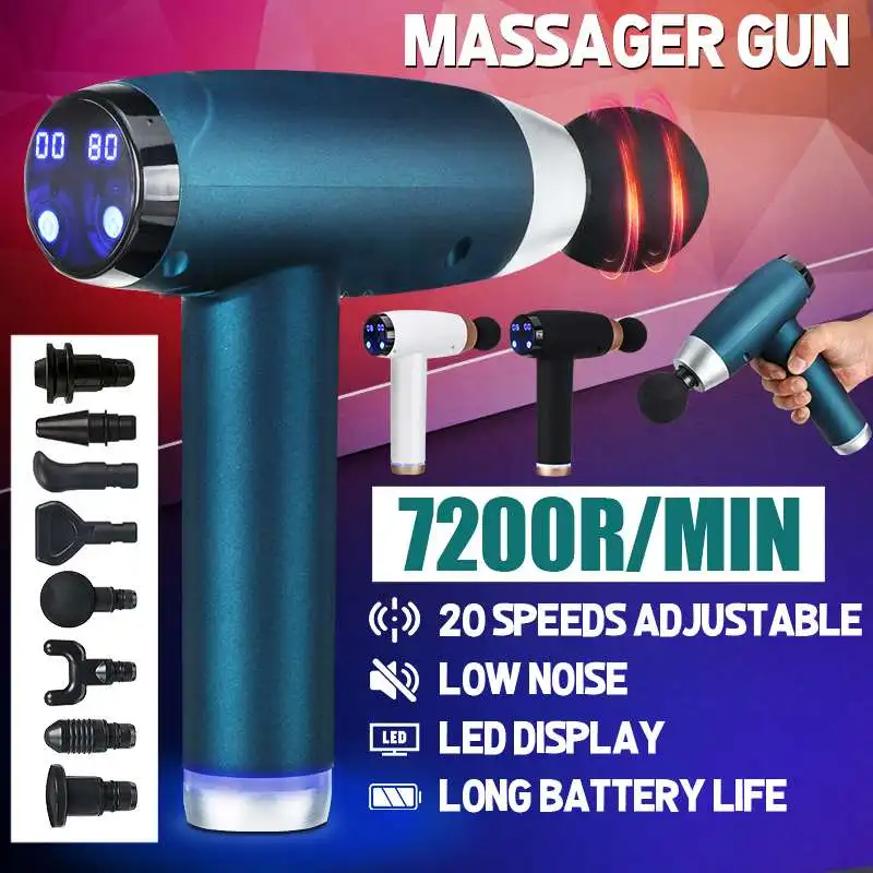 20 Speed LCD High frequency Massage Gun Muscle Relax Body Relaxation Electric Massager with Portable Bag Therapy Gun for fitnes
20 Speed LCD High frequency Massage Gun Muscle Relax Body Relaxation Electric Massager with Portable Bag Therapy Gun for fitnes