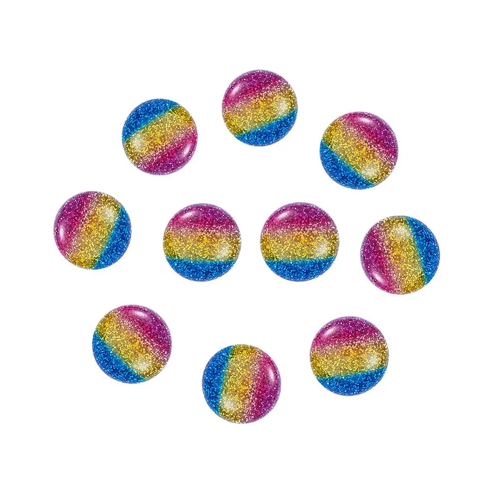10Pcs Rainbow Resin Flatback Cabochons with Glitter Powder Dome Half Round Slime Beads for DIY Scrapbooking Phone Decration
10Pcs Rainbow Resin Flatback Cabochons with Glitter Powder Dome Half Round Slime Beads for DIY Scrapbooking Phone Decration
