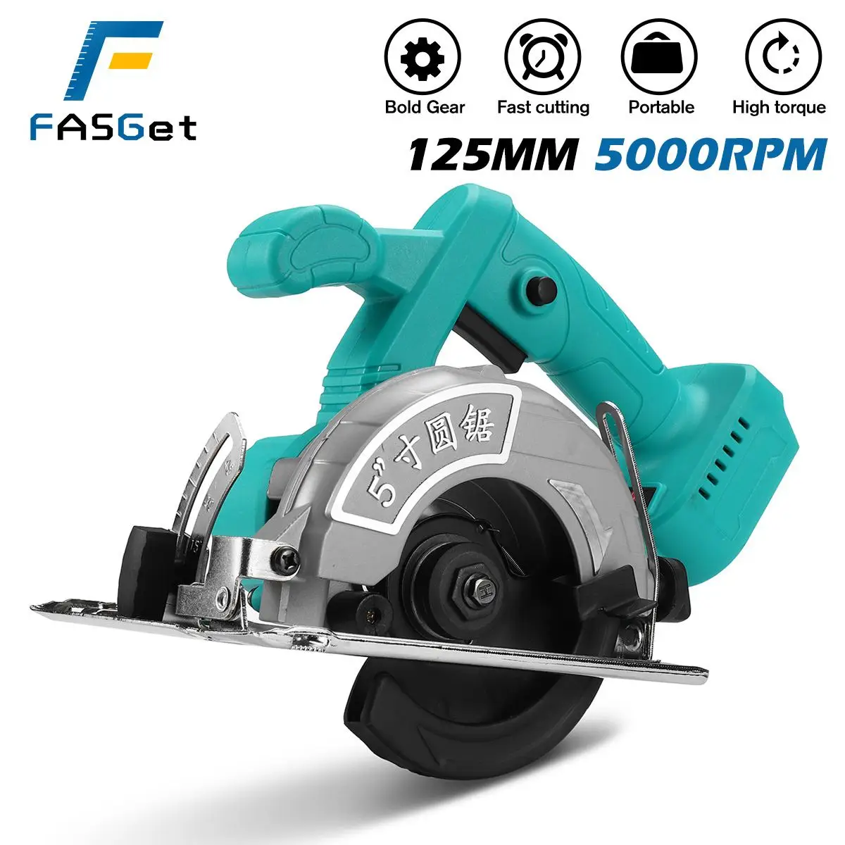 FASGet 1200W Cordless Circular Saw 5000RPM Adjustable Bevel Cutting with 125mm Circular Saw Woodworking Tools
FASGet 1200W Cordless Circular Saw 5000RPM Adjustable Bevel Cutting with 125mm Circular Saw Woodworking Tools