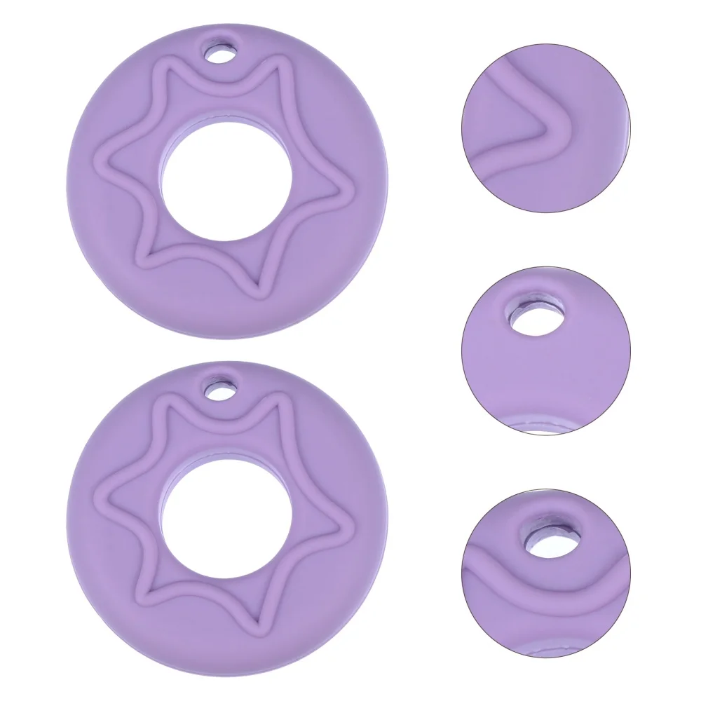 2pcs Silicone Hollow Teether Blocks Teething Tube Circle Chewing DIY Pendant
2pcs Silicone Hollow Teether Blocks Teething Tube Circle Chewing DIY Pendant