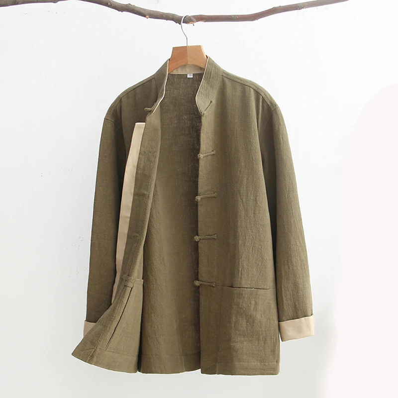 Tang Suit Men'S Spring Autumn Retro Disc Button Chinese Cotton Linen Long-Sleeved Shirt Ethnic Middle-Aged And Elderly Layman
Tang Suit Men'S Spring Autumn Retro Disc Button Chinese Cotton Linen Long-Sleeved Shirt Ethnic Middle-Aged And Elderly Layman