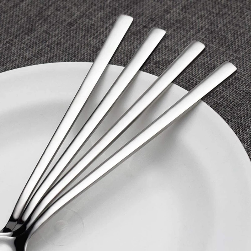 304 Stainless Steel Spoon Spoon Round Spoon Long Handle Student Rice Spoon Household Tableware (6Pcs)
304 Stainless Steel Spoon Spoon Round Spoon Long Handle Student Rice Spoon Household Tableware (6Pcs)