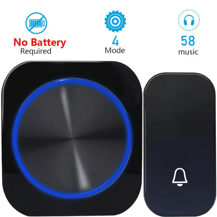 Self Powered Waterproof Wireless DoorBell Door Bell Night Light No Battery EU Plug Smart Home 1 2 Button 1 2 Receiver
Self Powered Waterproof Wireless DoorBell Door Bell Night Light No Battery EU Plug Smart Home 1 2 Button 1 2 Receiver