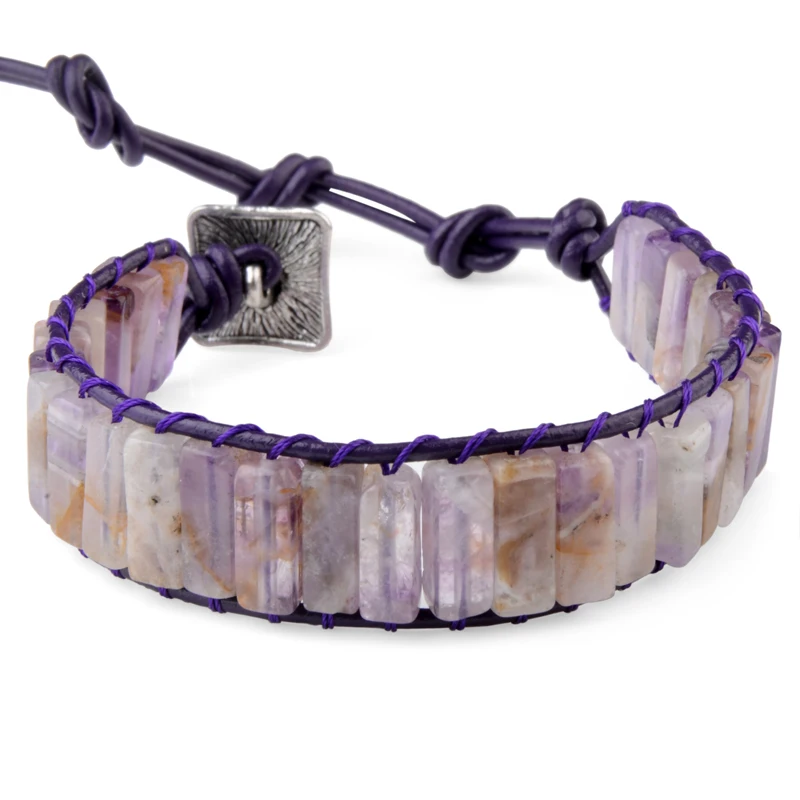 Purple Leather Wrap Bracelet Bohemia Handmade Genuine Solid Tube Natural Stone Bracelets Gifts For Women Jewelry
Purple Leather Wrap Bracelet Bohemia Handmade Genuine Solid Tube Natural Stone Bracelets Gifts For Women Jewelry