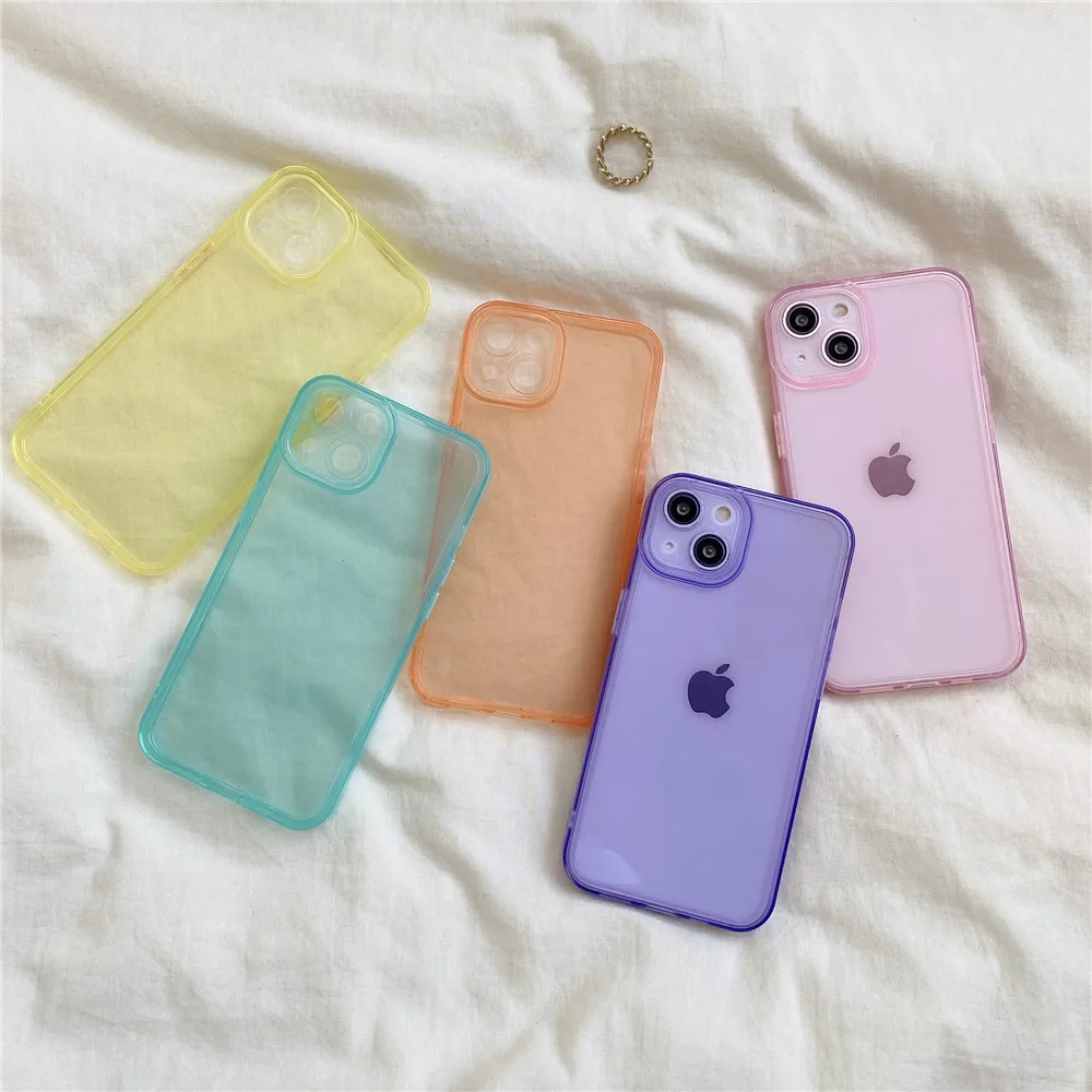 Candy Color Transparent Shockproof Phone Case For iPhone 13 12 11 PRO MAX XS X XR 7 8 PLUS Silicone Soft Frame Protective Cover
Candy Color Transparent Shockproof Phone Case For iPhone 13 12 11 PRO MAX XS X XR 7 8 PLUS Silicone Soft Frame Protective Cover