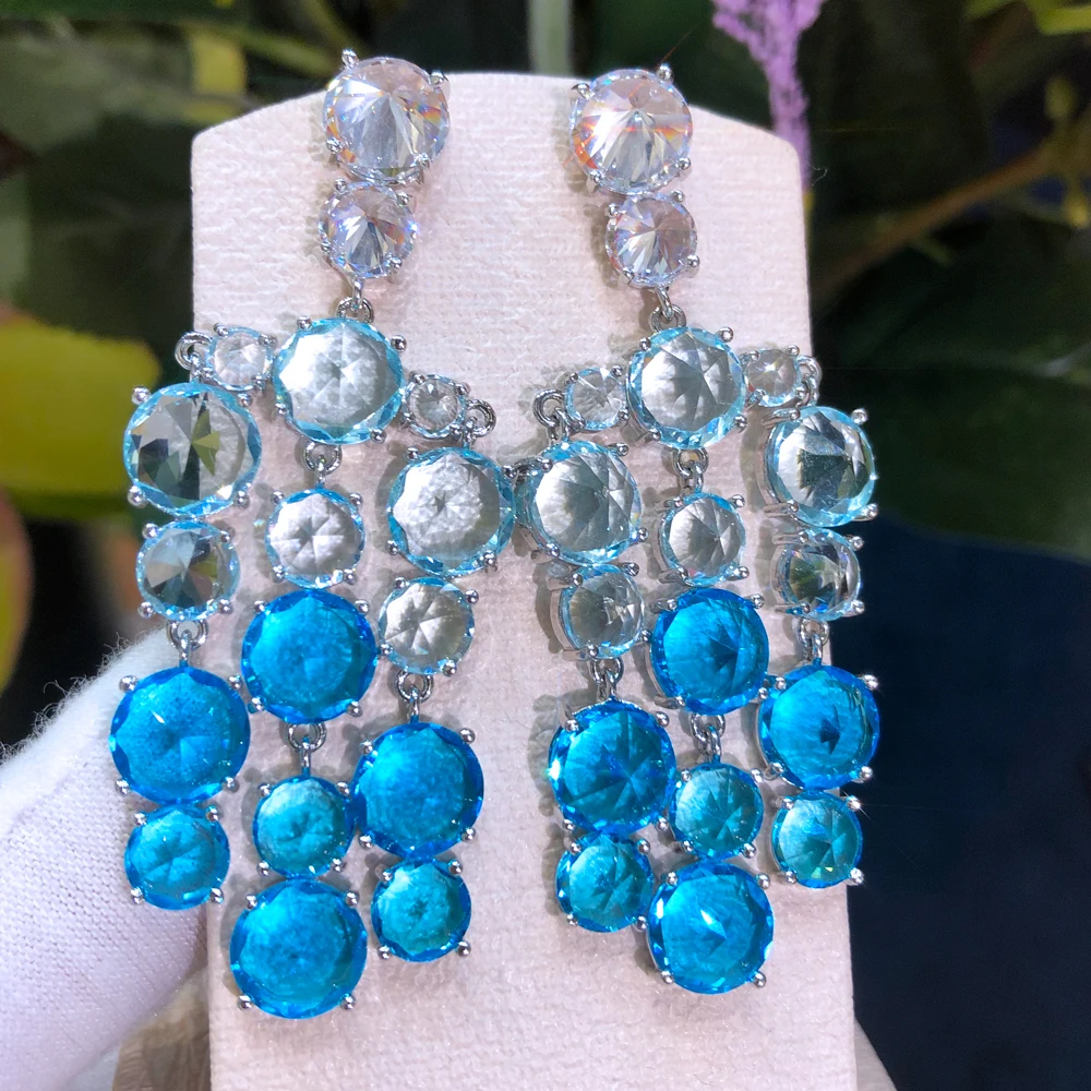 missvikki Luxury Trendy Blue Green Pendant Earrings For Women Wedding Cubic Zircon CZ Engagement Party Indian earrings for women
missvikki Luxury Trendy Blue Green Pendant Earrings For Women Wedding Cubic Zircon CZ Engagement Party Indian earrings for women