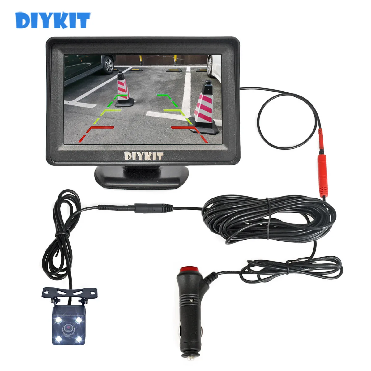 DIYKIT 4.3inch Car Monitor Vehicle Rear View Reverse Backup Car LED Camera Video Parking System Car Charger Easy Installation
DIYKIT 4.3inch Car Monitor Vehicle Rear View Reverse Backup Car LED Camera Video Parking System Car Charger Easy Installation
