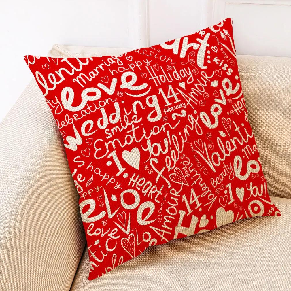 New Creative Valentine's Day Cotton and Linen Pillow Case Car Pillow Office Nap Pillow love cushion cover 45*45cm
New Creative Valentine's Day Cotton and Linen Pillow Case Car Pillow Office Nap Pillow love cushion cover 45*45cm