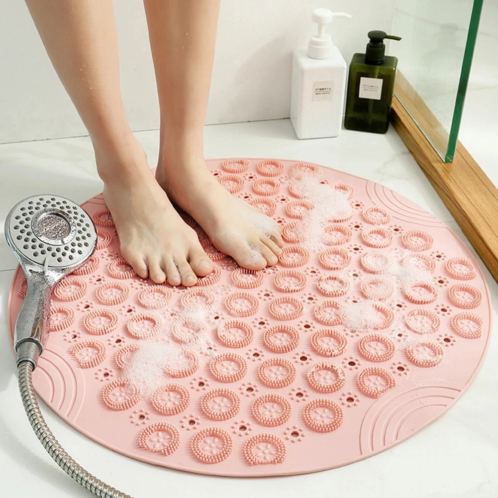 Home Silicone Mat Round Bathroom Anti-slip Mats Kitchen Shower Room Suction Cups Mats Dead-Skin-Point-Bead-Pad Stairs Floors Mat
Home Silicone Mat Round Bathroom Anti-slip Mats Kitchen Shower Room Suction Cups Mats Dead-Skin-Point-Bead-Pad Stairs Floors Mat