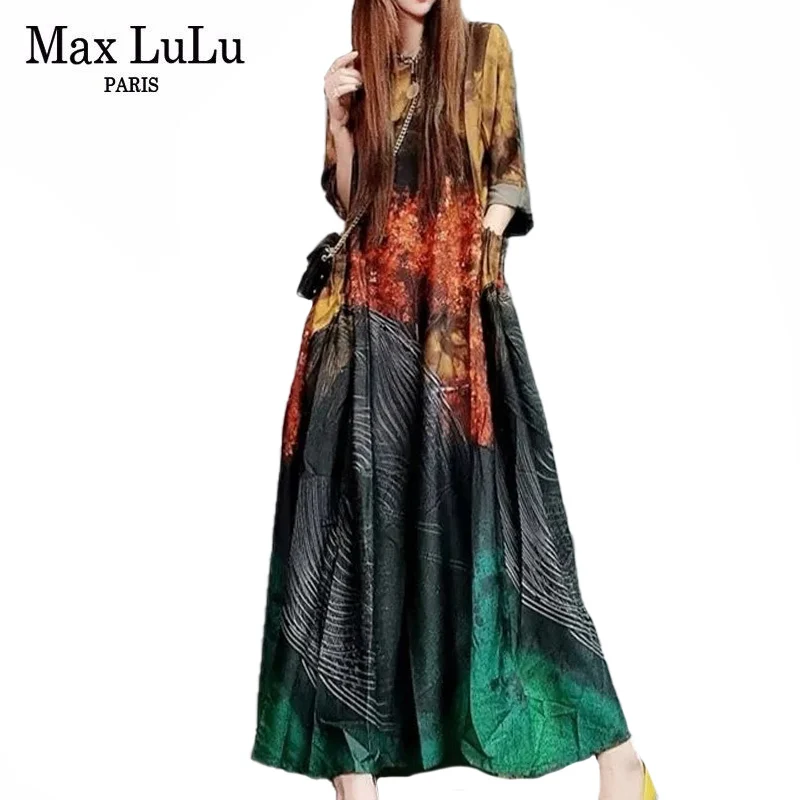 Max LuLu British Fashion 2021 Streetwear Ladies Vintage Loose Dress Womens Printed Long Dresses Female Elegant Clothes Big Size 
Max LuLu British Fashion 2021 Streetwear Ladies Vintage Loose Dress Womens Printed Long Dresses Female Elegant Clothes Big Size