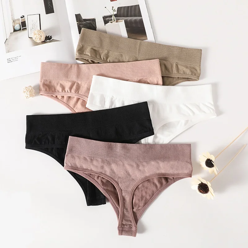 Sexy Fitness Sports Panties Breathable Underpants Women Cotton G-String Intimates Seamless Low Waist T-Shaped Thong Briefs 2021
Sexy Fitness Sports Panties Breathable Underpants Women Cotton G-String Intimates Seamless Low Waist T-Shaped Thong Briefs 2021