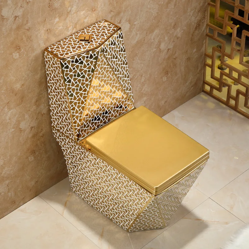 zq Household Flush Golden Toilet European Style Toilet Personalized Creative Color Toilet
zq Household Flush Golden Toilet European Style Toilet Personalized Creative Color Toilet