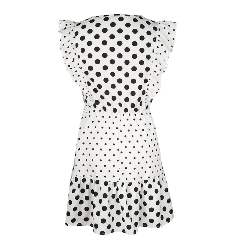 Casual White Polka Dot Print Summer Women Dress 2021 Patchwork Ruffles V-Neck Sleeveless Chiffon Mini Dresses For Women Vestidos
Casual White Polka Dot Print Summer Women Dress 2021 Patchwork Ruffles V-Neck Sleeveless Chiffon Mini Dresses For Women Vestidos
