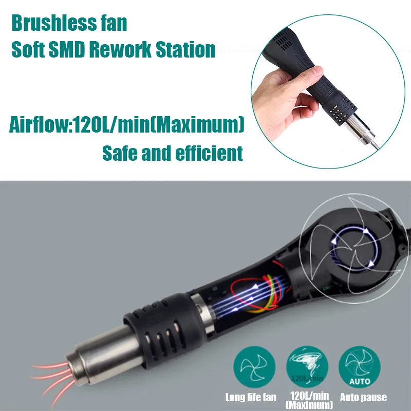 Hot Air Gun 2 in 1 Soldering Station 650W LED Digital Hair Dryer for Soldering Heat Gun Welding Repair Tools 
Hot Air Gun 2 in 1 Soldering Station 650W LED Digital Hair Dryer for Soldering Heat Gun Welding Repair Tools
