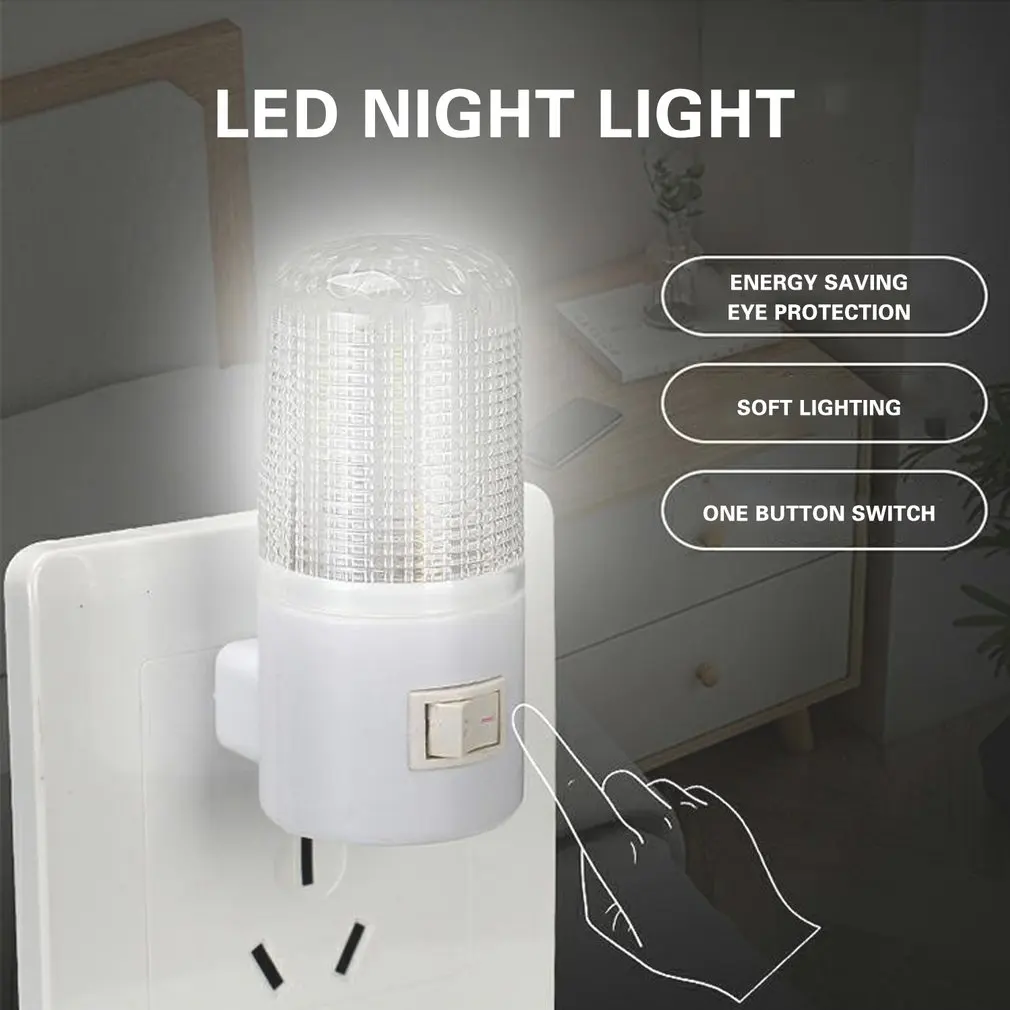 1PC Household Night Lamp 6 LED Warm Light Wall Mounting Bedroom Bedside Energy Saving Night Light 1W 110V US Plug
1PC Household Night Lamp 6 LED Warm Light Wall Mounting Bedroom Bedside Energy Saving Night Light 1W 110V US Plug