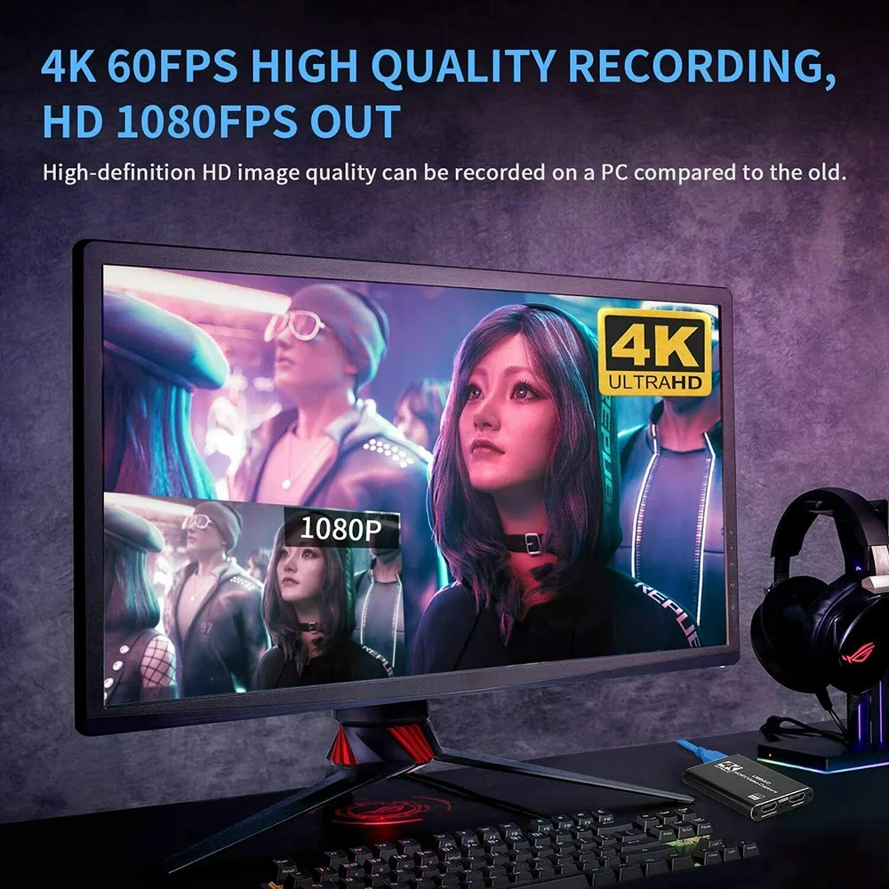 Audio Video Capture Card HDMI to USB3.0 4K Full HD 1080P 60Fps For OBS Live Broadcasting PS4 Xbox One Game Streaming youtube
Audio Video Capture Card HDMI to USB3.0 4K Full HD 1080P 60Fps For OBS Live Broadcasting PS4 Xbox One Game Streaming youtube