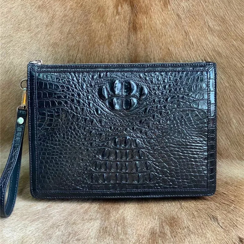 Authentic Crocodile Skin Businessmen Large Wristlets Bag Envelop Clutch Purse Genuine True Alligator Leather Male Laptop Case
Authentic Crocodile Skin Businessmen Large Wristlets Bag Envelop Clutch Purse Genuine True Alligator Leather Male Laptop Case