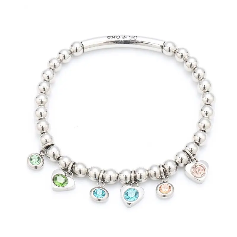 Uno Do 50 Autumn New Stainless Steel Bracelet Fashion Charm 6m Steel Ball Round Tube Peach Heart Women's Bracelet
Uno Do 50 Autumn New Stainless Steel Bracelet Fashion Charm 6m Steel Ball Round Tube Peach Heart Women's Bracelet