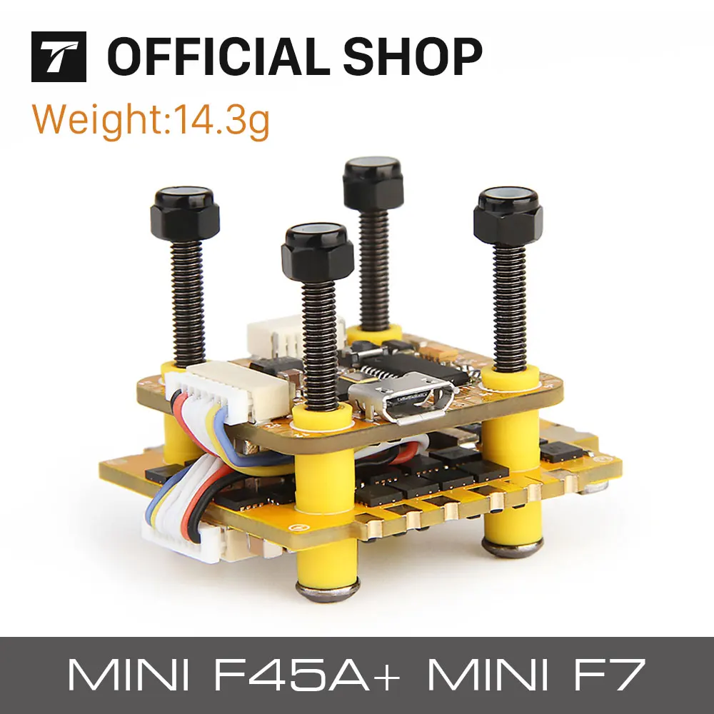 T-motor MINI F45A ESC + MINI F7 Flight Controller For FPV Freestyle Brushless Motor Drone
T-motor MINI F45A ESC + MINI F7 Flight Controller For FPV Freestyle Brushless Motor Drone