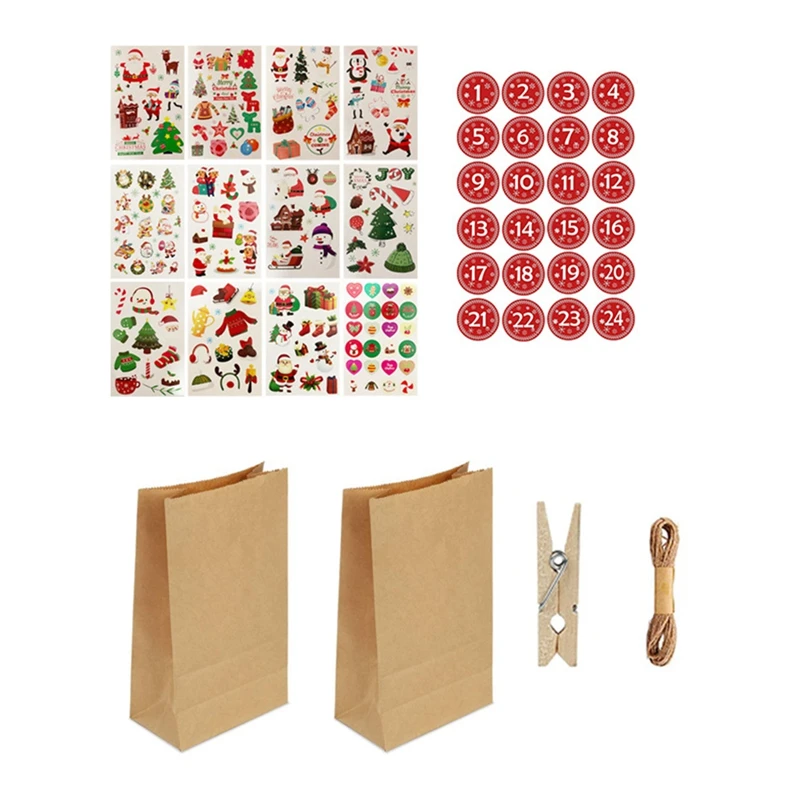 24Set DIY Countdown Calendar Christmas Bags Christmas Advent Calendar Bags Candy Gift Bags Birthday Party Favors Carrier
24Set DIY Countdown Calendar Christmas Bags Christmas Advent Calendar Bags Candy Gift Bags Birthday Party Favors Carrier