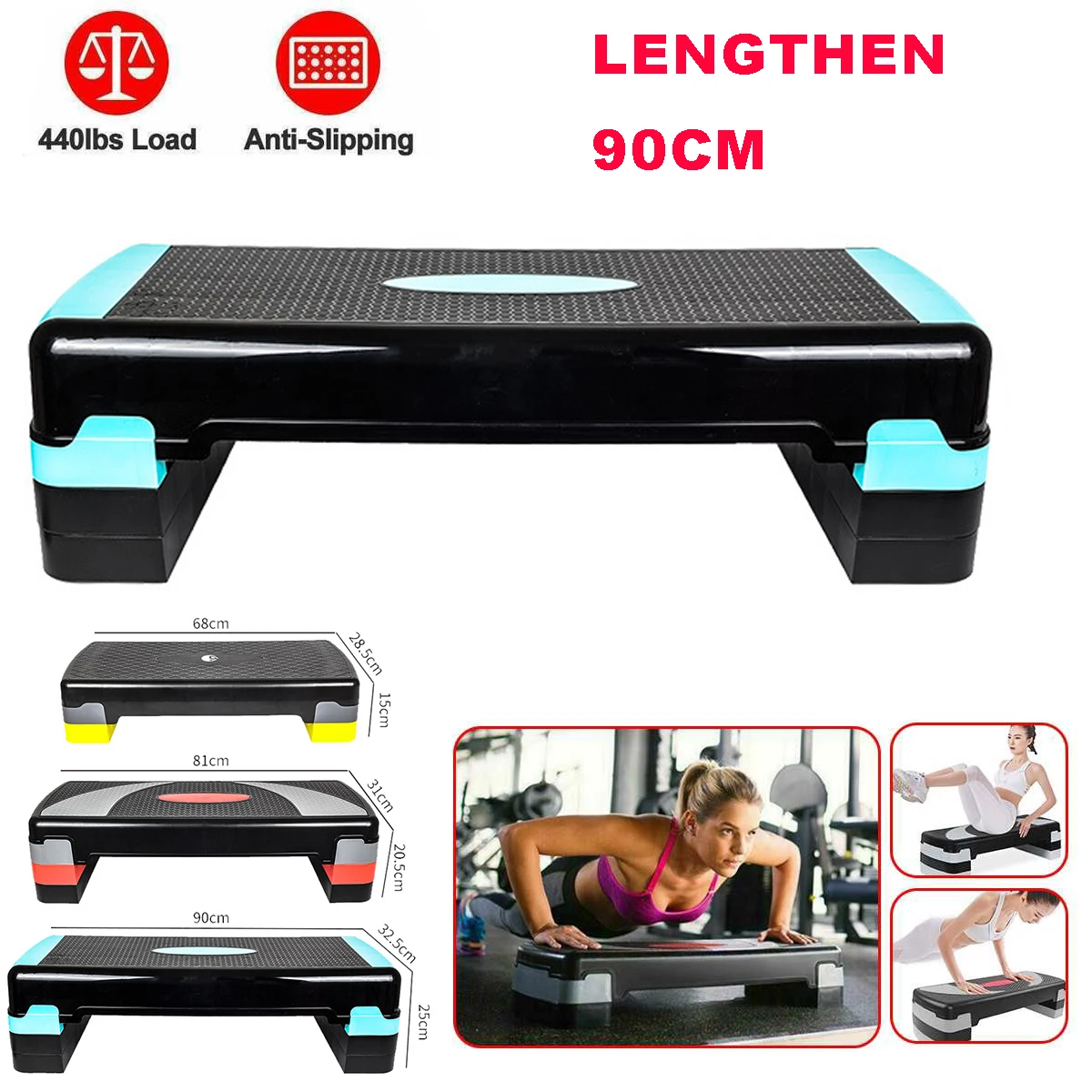 150kg Fitness Exercise Pedal Adjustable Non-slip Cardio Yoga Pedal Stepper Gym Workout Exercise Fitness Aerobic Step Equipment
150kg Fitness Exercise Pedal Adjustable Non-slip Cardio Yoga Pedal Stepper Gym Workout Exercise Fitness Aerobic Step Equipment