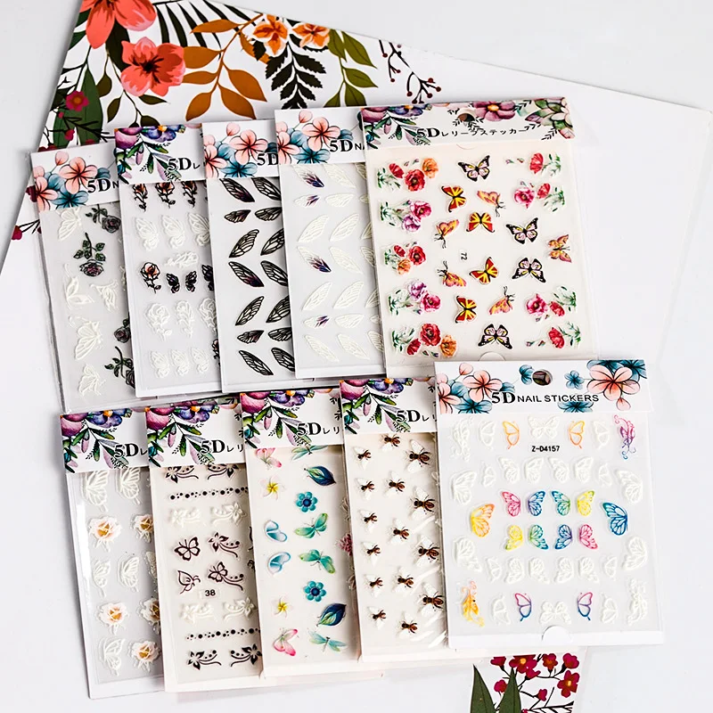 1Sheet Colorful 5D Nail Sticker White Flower Butterfly Leaf Wing Nail Art Foil For Nail Art Decoration Manicure DIY Design
1Sheet Colorful 5D Nail Sticker White Flower Butterfly Leaf Wing Nail Art Foil For Nail Art Decoration Manicure DIY Design