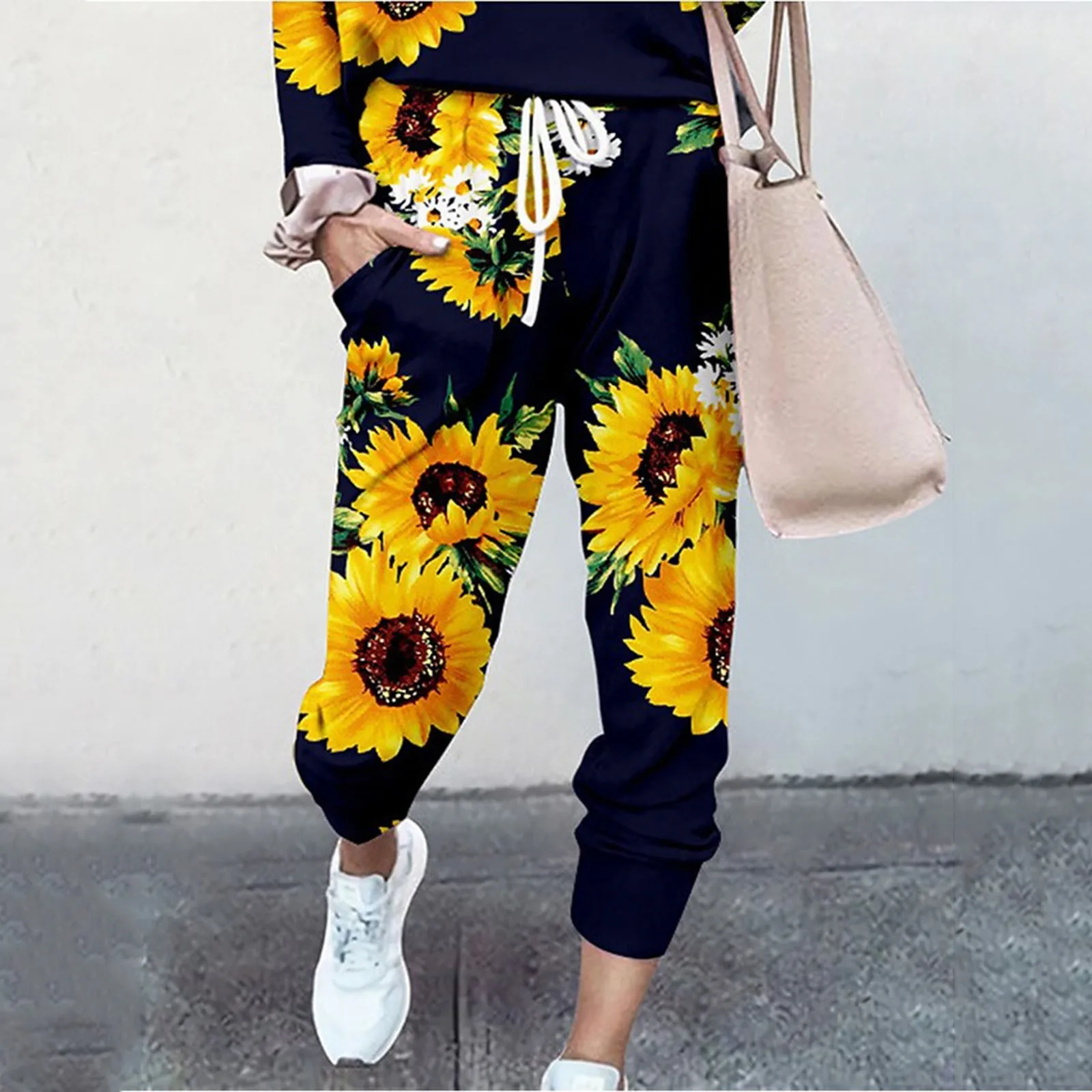 Fashion Sunflower And Gradient Baggy Pants For Women Drawstring Waist Pockets Pants Women Trousers Women's Pants pantalones
Fashion Sunflower And Gradient Baggy Pants For Women Drawstring Waist Pockets Pants Women Trousers Women's Pants pantalones