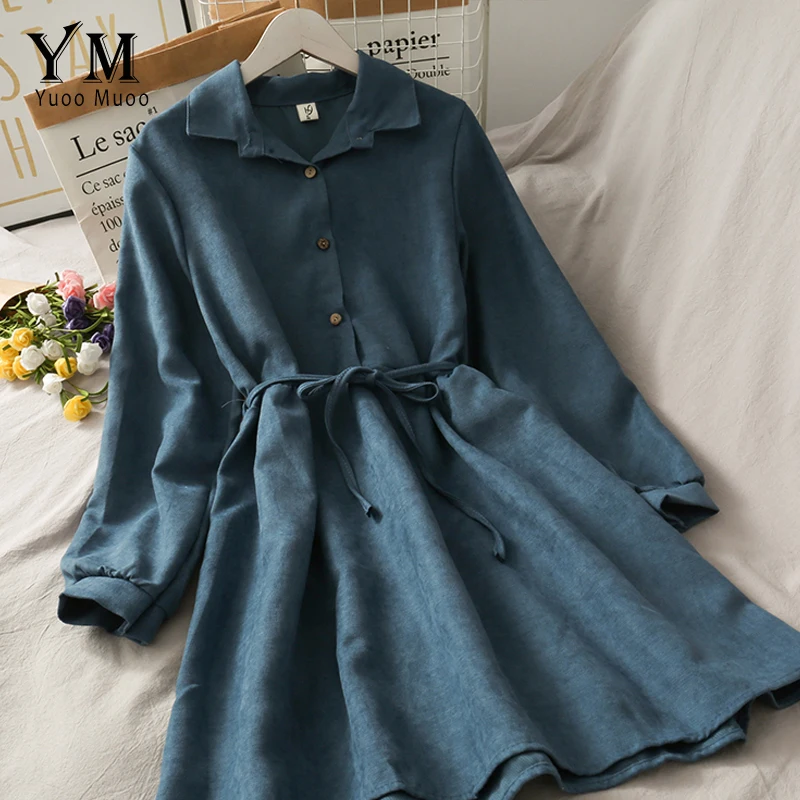 YuooMuoo Shirt Dress 2020 Autumn Casual Dress Fashion Office Lady Solid A-line Dress for Women Sashes Tunic Ladies Vestido Femme
YuooMuoo Shirt Dress 2020 Autumn Casual Dress Fashion Office Lady Solid A-line Dress for Women Sashes Tunic Ladies Vestido Femme