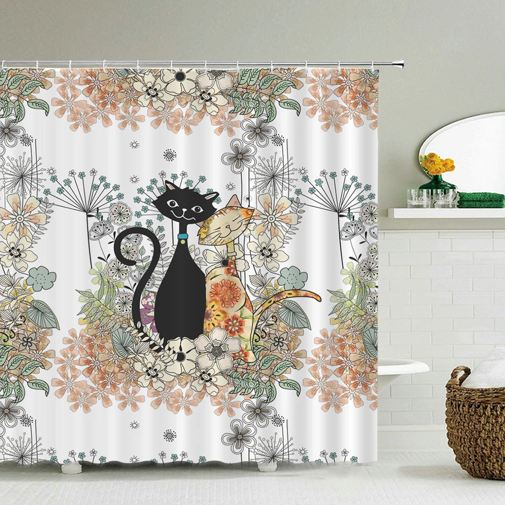 lovely Cat Polyester Fabric Shower Curtains Home Decor Multi-size Shower Curtains Flower Waterproof Shower Curtains for Bathroom
lovely Cat Polyester Fabric Shower Curtains Home Decor Multi-size Shower Curtains Flower Waterproof Shower Curtains for Bathroom