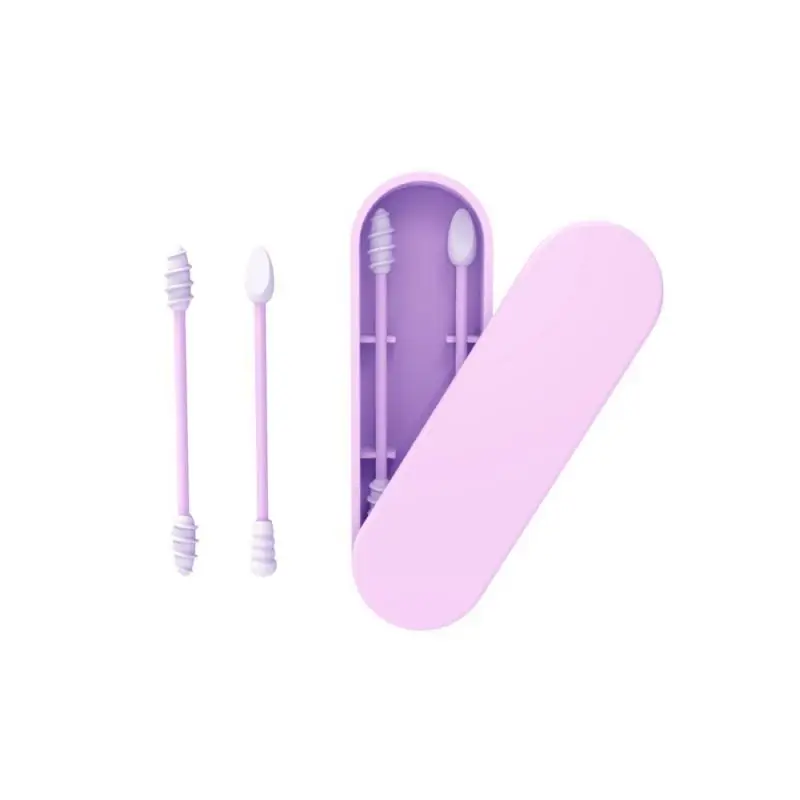 2Pcs/4Pcs/box Reusable Cotton Swab Double-headed Face Ear Cleaning Makeup Cosmetic Removal Portable Silicone Buds Swabs Tool
2Pcs/4Pcs/box Reusable Cotton Swab Double-headed Face Ear Cleaning Makeup Cosmetic Removal Portable Silicone Buds Swabs Tool