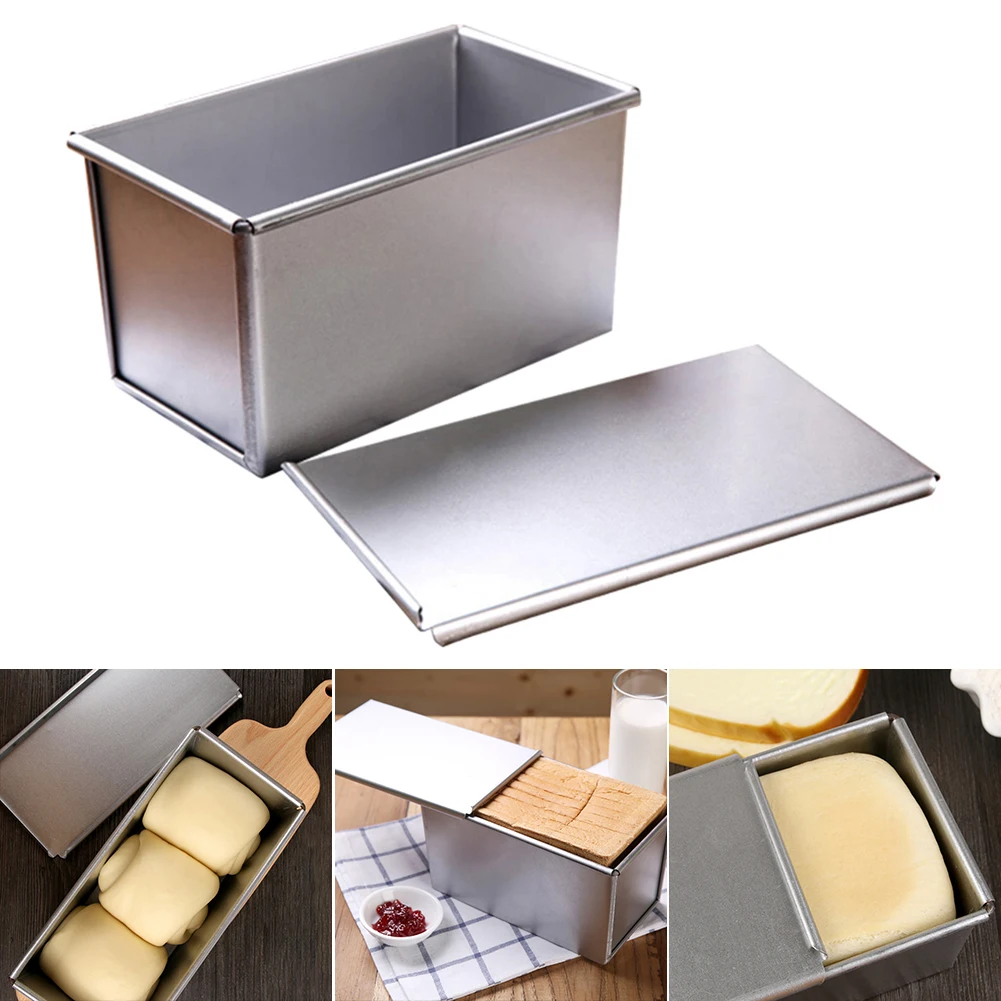 High Recommend Nonstick Rectangular Aluminum Plate Loaf Bread Cake non-corrosive stain-resistant Pan Tin with Cover Toast Molds
High Recommend Nonstick Rectangular Aluminum Plate Loaf Bread Cake non-corrosive stain-resistant Pan Tin with Cover Toast Molds