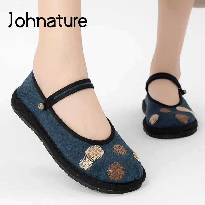 Johnature Flats Embroidery Shoes Cotton Linen Buckle Strap Retro 2022 New Spring Floral Handmade Sewing Concise Women Shoes
Johnature Flats Embroidery Shoes Cotton Linen Buckle Strap Retro 2022 New Spring Floral Handmade Sewing Concise Women Shoes