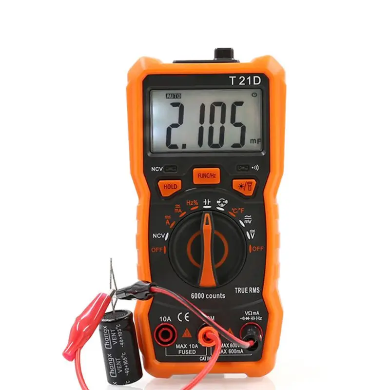 T21D Digital Multimeter DC/AC Voltmeter Handheld Diode NCV Tester 6000 Counts 63HF Dropshipping
T21D Digital Multimeter DC/AC Voltmeter Handheld Diode NCV Tester 6000 Counts 63HF Dropshipping