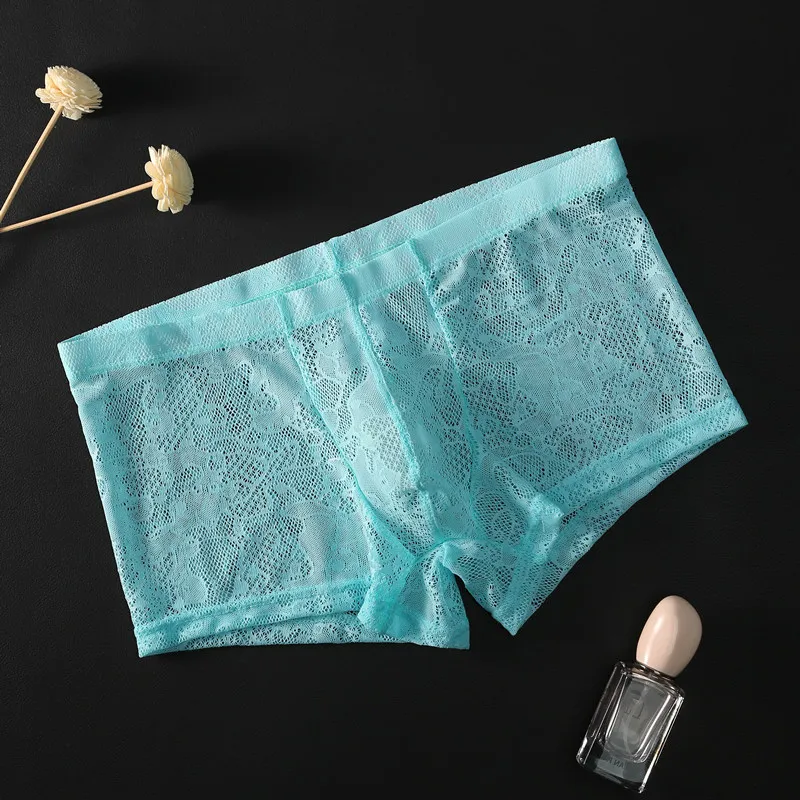 Sexy Men's Lace Boxers Underwear Sheer See Through Boxer Shorts Low Waist Erotic U Convex Underpants Trunks Shorts
Sexy Men's Lace Boxers Underwear Sheer See Through Boxer Shorts Low Waist Erotic U Convex Underpants Trunks Shorts