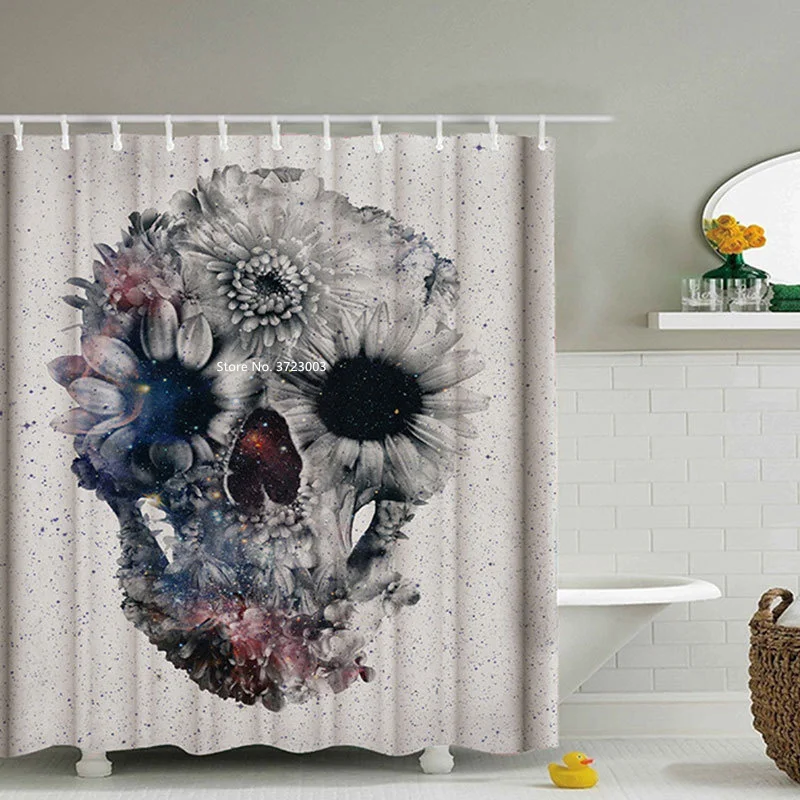 New Flower Skull Print Shower Curtain Bathroom Partition Curtain Waterproof and Mildew Proof Shower Curtain Home Decor
New Flower Skull Print Shower Curtain Bathroom Partition Curtain Waterproof and Mildew Proof Shower Curtain Home Decor