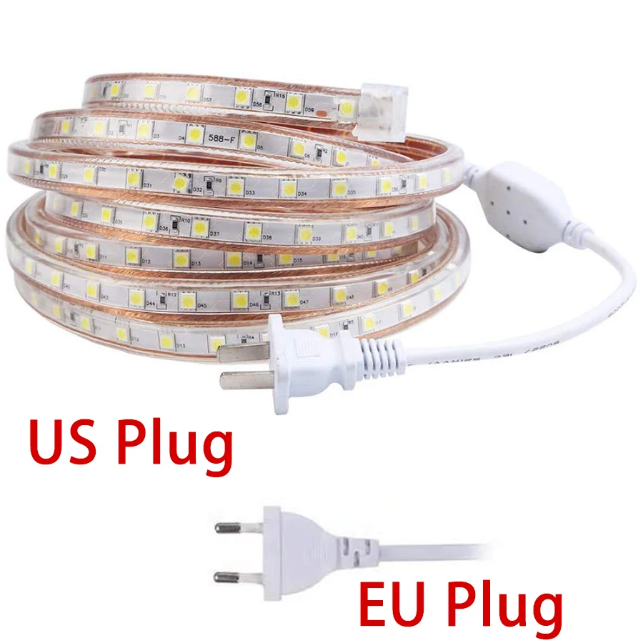 LED Strip Light AC 220 V Volt 5050 Outdoor 1M 2M 5M10m 20m Waterproof IP67 Ribbon Diode Tape Lights Lamp Power Plug Living Room
LED Strip Light AC 220 V Volt 5050 Outdoor 1M 2M 5M10m 20m Waterproof IP67 Ribbon Diode Tape Lights Lamp Power Plug Living Room