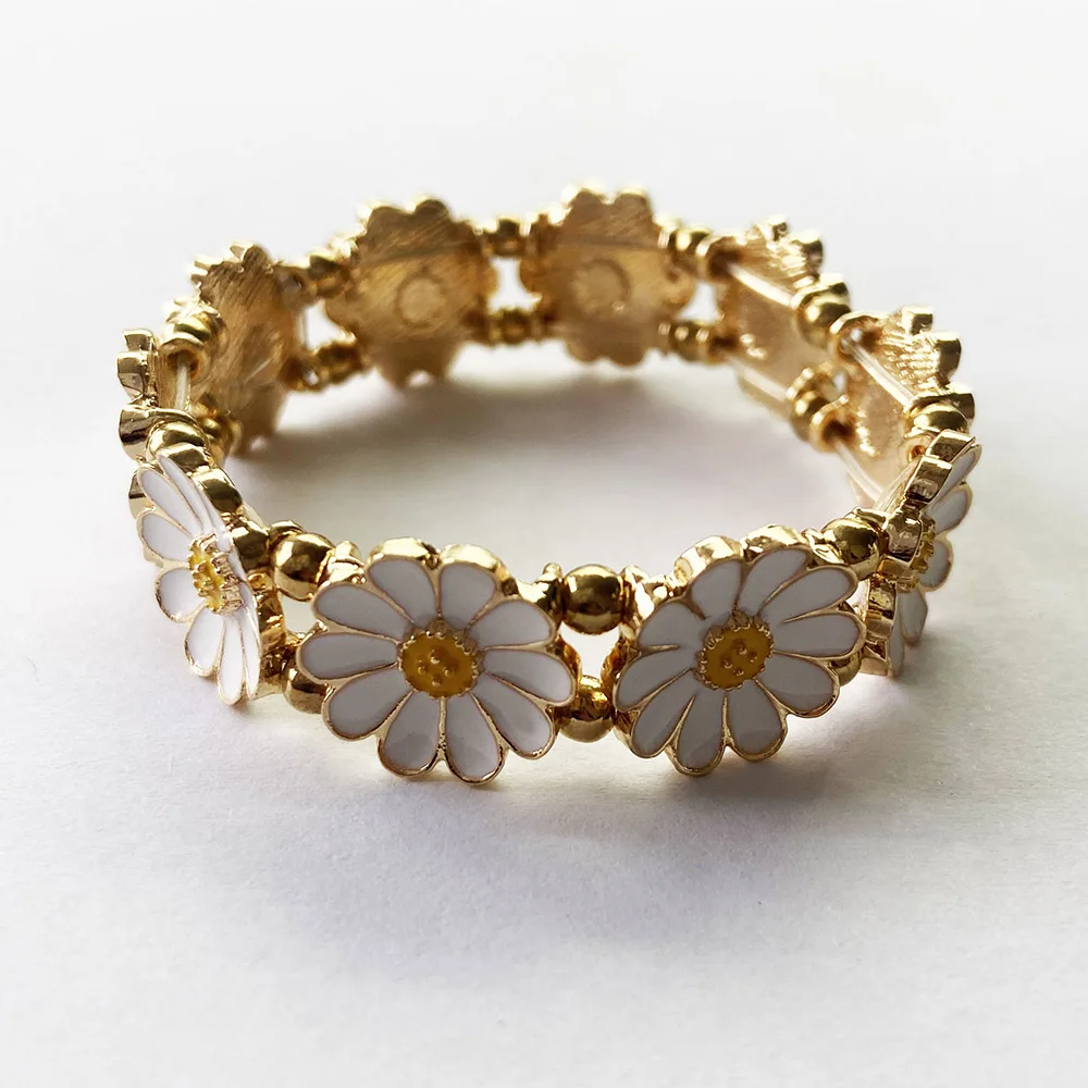 Braided Daisy Flower Stretch Cuff Bangle Bracelet Bohemian Ethnic Colorful Enamel Floral Metal Flower Elastic Bangle Femme Women
Braided Daisy Flower Stretch Cuff Bangle Bracelet Bohemian Ethnic Colorful Enamel Floral Metal Flower Elastic Bangle Femme Women
