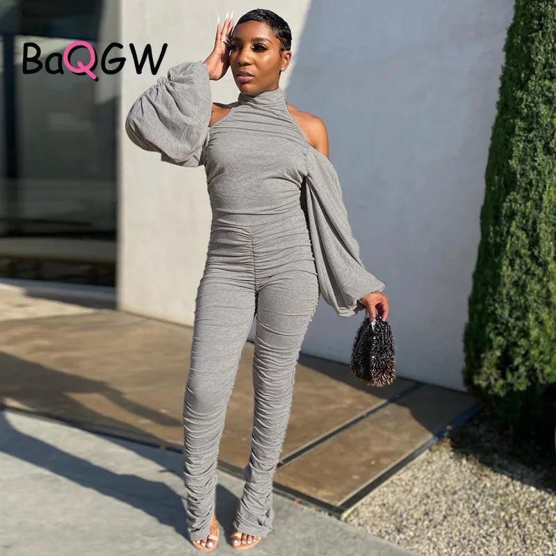 BaQGW Sexy Backless Halter Jumpsuit Women Fitness Sportswear Slim Female Outfit Long Sleeve Ruched Fashion Streetwear Skinny
BaQGW Sexy Backless Halter Jumpsuit Women Fitness Sportswear Slim Female Outfit Long Sleeve Ruched Fashion Streetwear Skinny