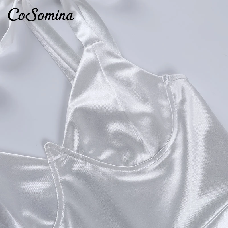 CoSomina Elegant Satin Lace Up Spaghetti Strap Summer Party Dress Women A-line High Waist Female Short Dress V-neck Ladies Dress
CoSomina Elegant Satin Lace Up Spaghetti Strap Summer Party Dress Women A-line High Waist Female Short Dress V-neck Ladies Dress
