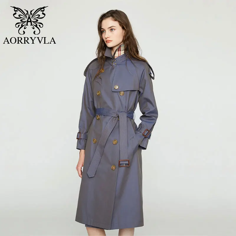 New X-Long Spring Women's Trench Coat Turn-Down Collar Double Breasted Full Sleeve Slim Style Fashion Trench Coat For Women 2020
New X-Long Spring Women's Trench Coat Turn-Down Collar Double Breasted Full Sleeve Slim Style Fashion Trench Coat For Women 2020