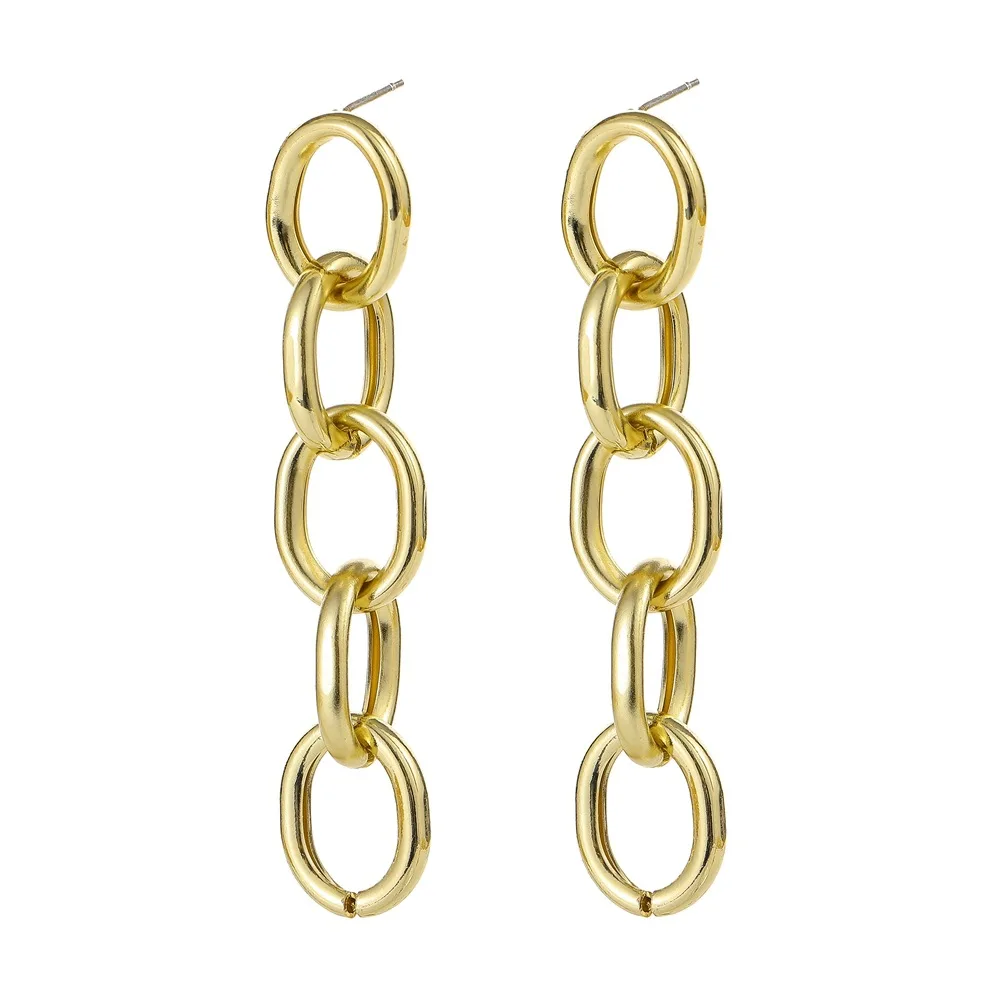 78MM Kpop Women's Simple Metal Wind Chain Earrings Vintage Alloy Ins Original Design Creative O-Chain Geometric Long Earrings
78MM Kpop Women's Simple Metal Wind Chain Earrings Vintage Alloy Ins Original Design Creative O-Chain Geometric Long Earrings