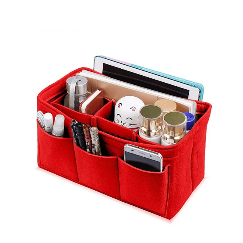 Women Fashion Felt Cloth Inner Bag Fits in Insert Handbag Multi-pockets Cosmetic Bags Storage And Personal Belongings Organizer
Women Fashion Felt Cloth Inner Bag Fits in Insert Handbag Multi-pockets Cosmetic Bags Storage And Personal Belongings Organizer