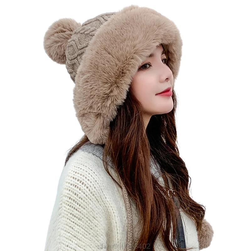 Women Winter Warm Thicken Plush Cable Knit Bomber Hat Cute Pompom Windproof Snow Ski Earflap Trapper Cap N25 20 Dropshipping
Women Winter Warm Thicken Plush Cable Knit Bomber Hat Cute Pompom Windproof Snow Ski Earflap Trapper Cap N25 20 Dropshipping